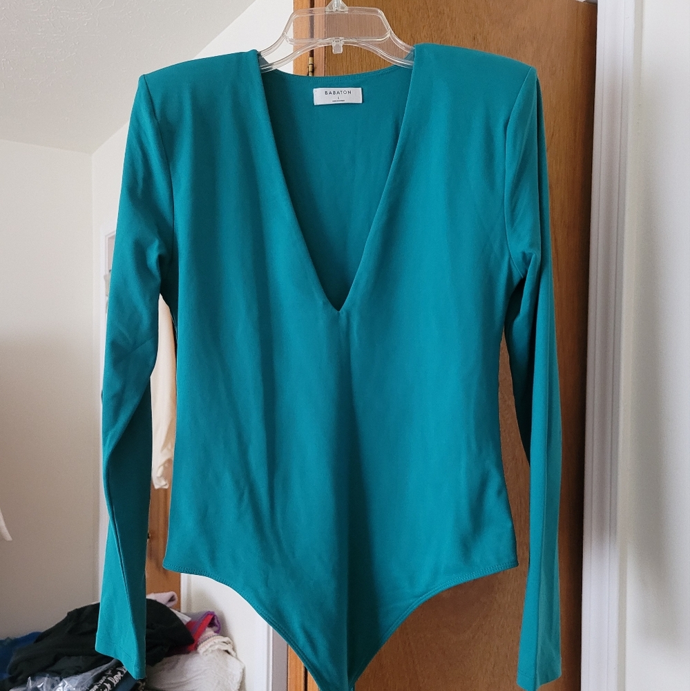Babaton v neck contour bodysuit